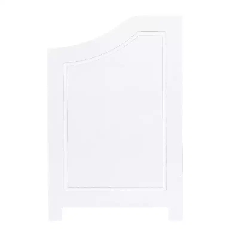 Household Essentials Design Trends Banc à linge avec façade à persiennes et coussin en mousse blanc : panier à linge avec couvercle, doublure amovible