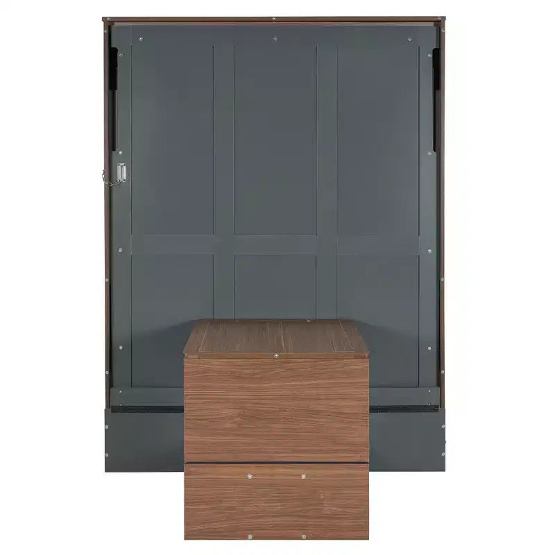 Lit escamotable pleine grandeur, lit mural en bois pleine armoire avec bureau pliable, lit mural pliant pour chambre d'amis/bureau
