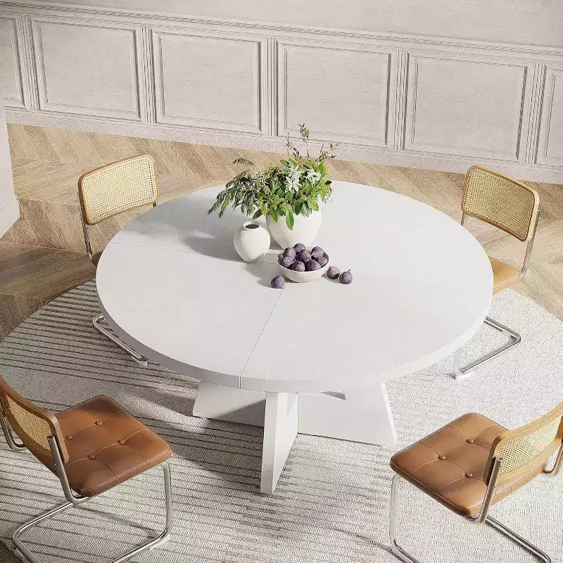 Table à manger ronde de 120 cm pour 4 personnes