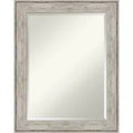 23" x 29" Crackled Metallic Framed Wall Mirror Silver - Amanti Art