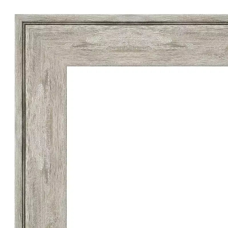 23" x 29" Crackled Metallic Framed Wall Mirror Silver