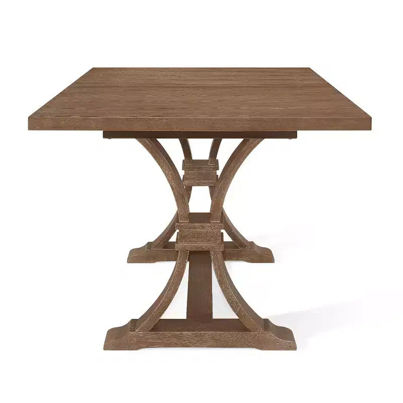 Christopher Knight Home Hudson Ensemble de salle à manger 7 pièces en bois rembourré extensible avec pied de table piédestal