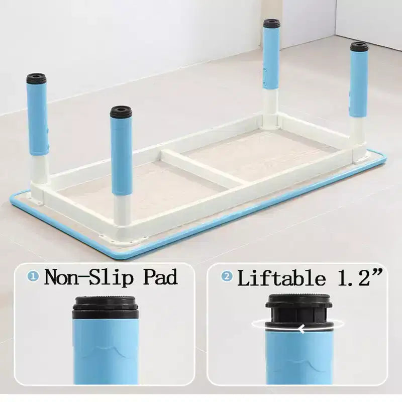 Ensemble Table et Chaises pour Enfants, Bureau Réglable en Hauteur avec 6 Sièges pour 2-10 Ans, Table d'Activités Manuelles, Plateau à Dessins, Pieds Antidérapants