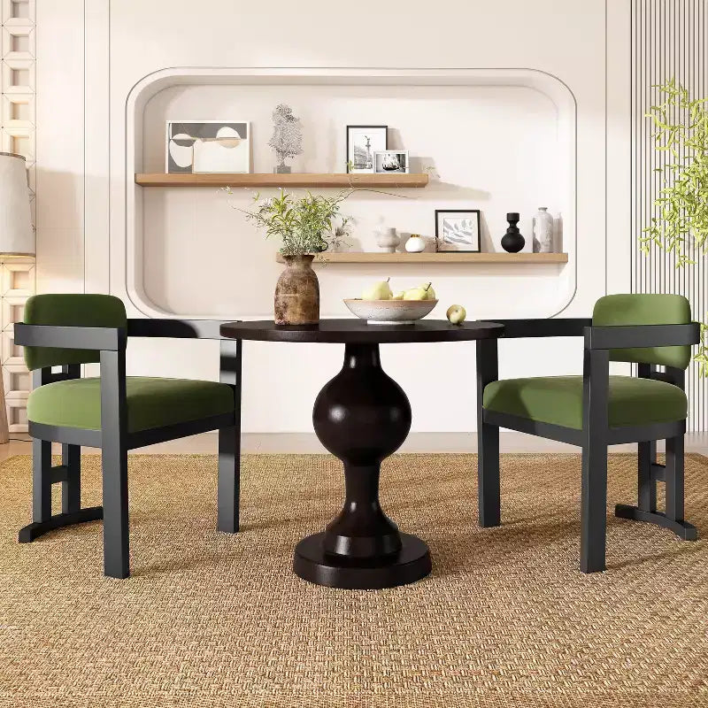 Christopher Knight Home Jace 3 Piece Birch Wood and Aluminum Upholstered Dining Set