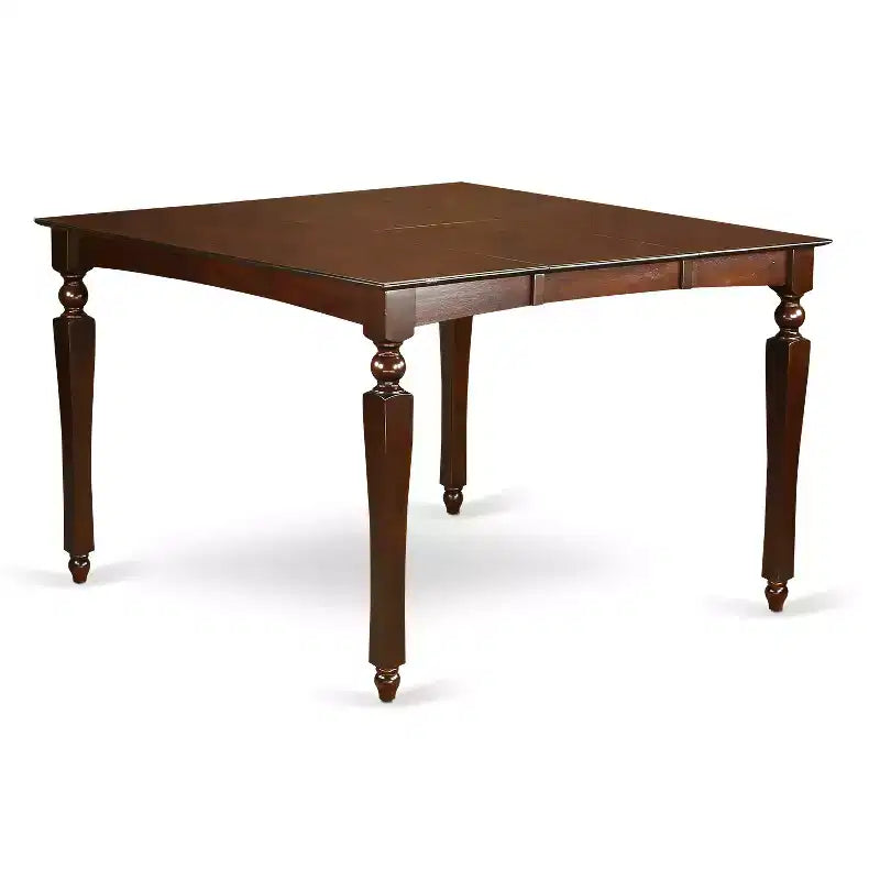 Ensemble de salle à manger hauteur comptoir HomeStock, table carrée noire avec rallonge papillon et 8 chaises