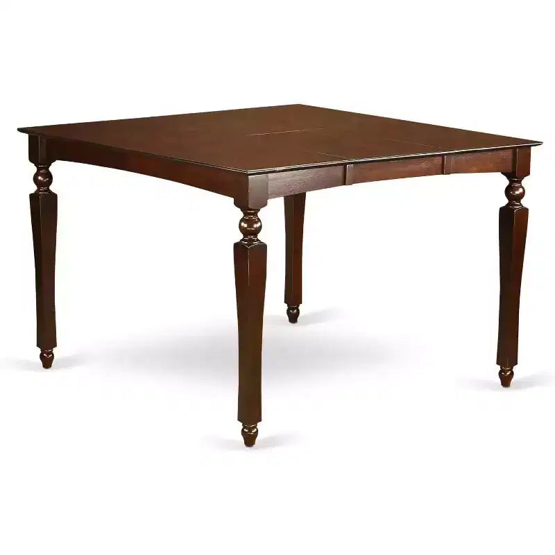 Ensemble de salle à manger hauteur comptoir HomeStock, table carrée noire avec rallonge papillon et 8 chaises