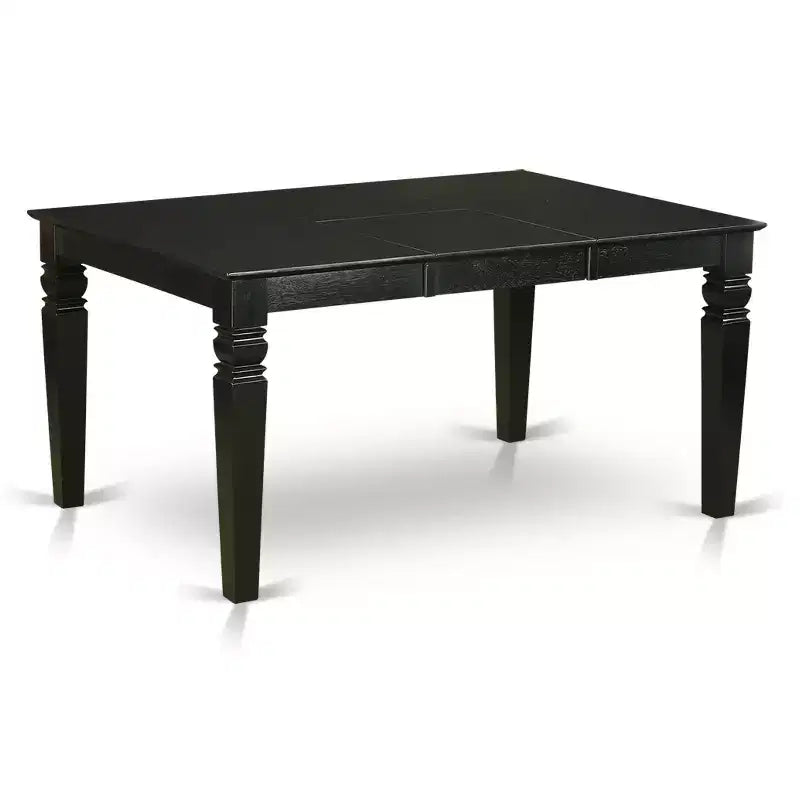 Ensemble de salle à manger moderne HomeStock WENO7 noir avec rallonge papillon et 6 chaises