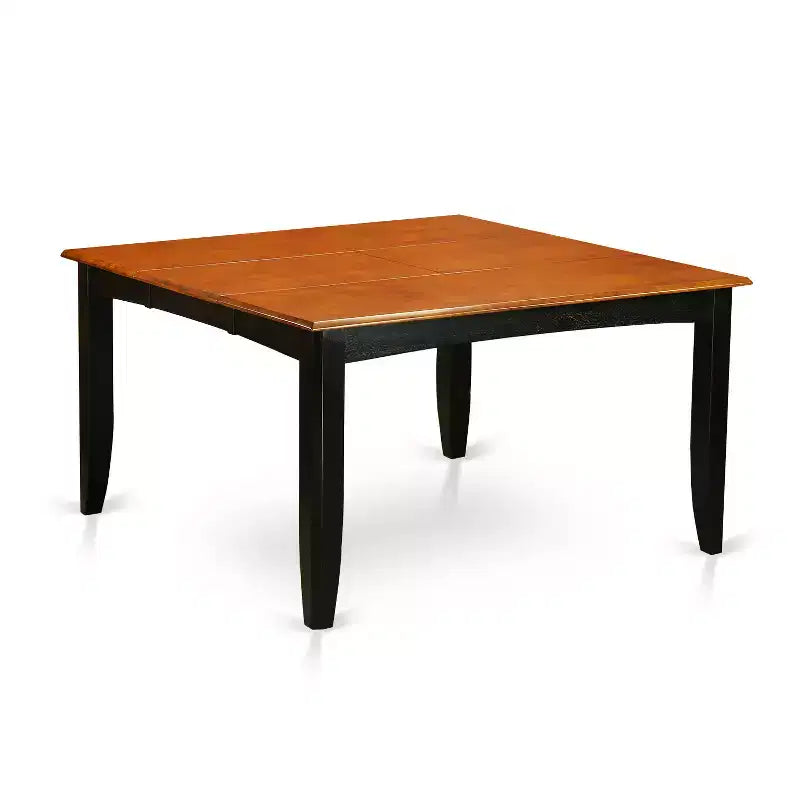 Ensemble de salle à manger moderne, table carrée 54x54 avec rallonge papillon, 8 chaises, fini cerisier noir
