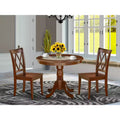 HomeStock Mahogany 3 Piece Round Dinette Set