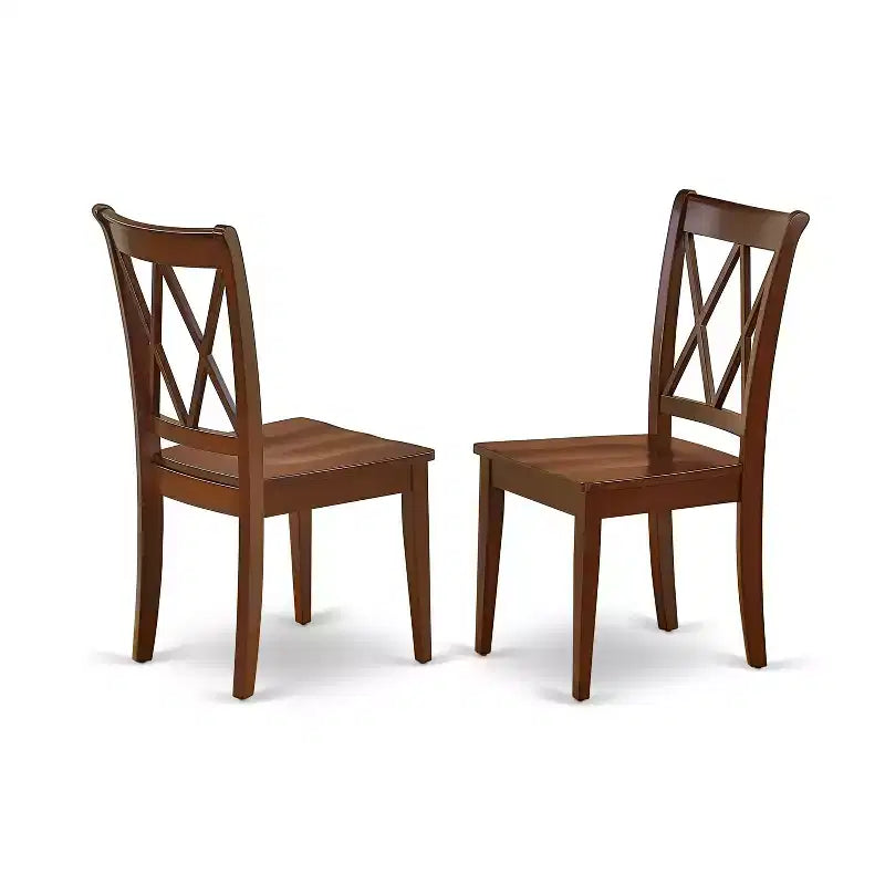 Ensemble de salle à manger rond 3 pièces en acajou HomeStock