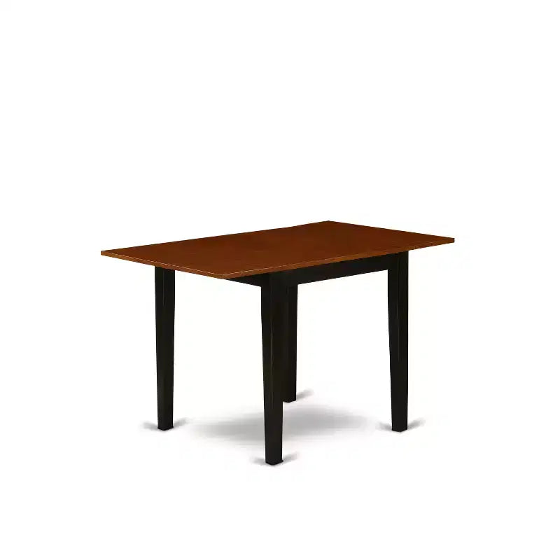 Ensemble de coin-repas HomeStock 3 pièces, fini cerisier noir, petite table de cuisine avec chaises