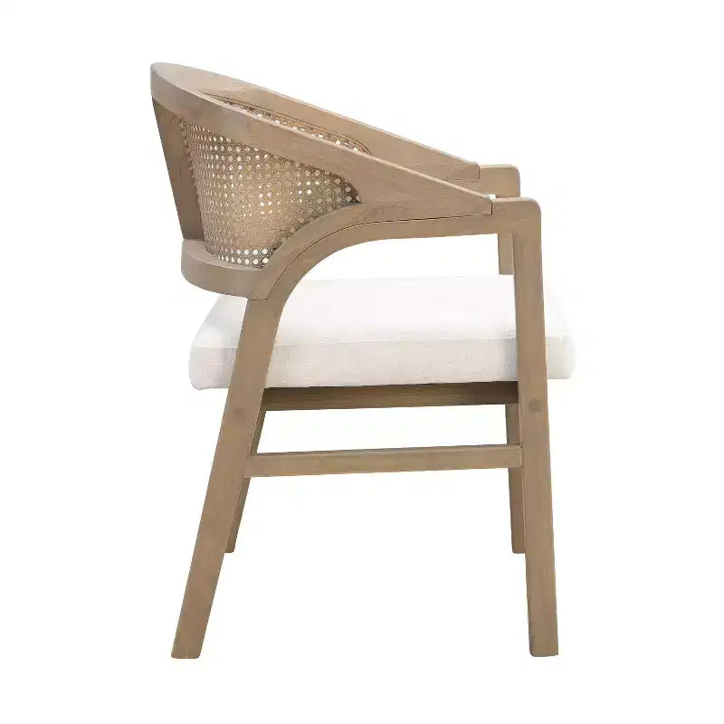 Christopher Knight Home Ilumia - Chaises de salle à manger capitonnées rustiques en rotin et bois d'hévéa, 7 pièces, avec table ovale à double piédestal