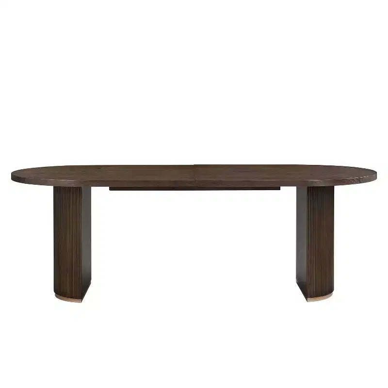 Christopher Knight Home Ilumia - Chaises de salle à manger capitonnées rustiques en rotin et bois d'hévéa, 7 pièces, avec table ovale à double piédestal