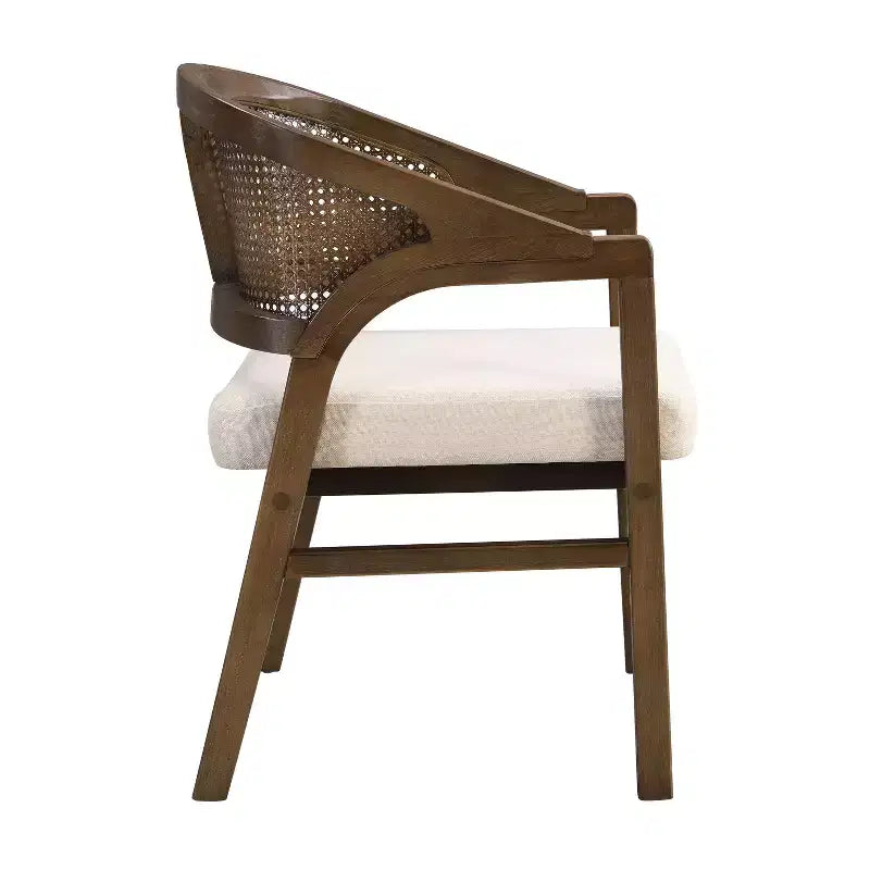 Christopher Knight Home Ilumia - Chaises de salle à manger capitonnées rustiques en rotin et bois d'hévéa, 7 pièces, avec table ovale à double piédestal