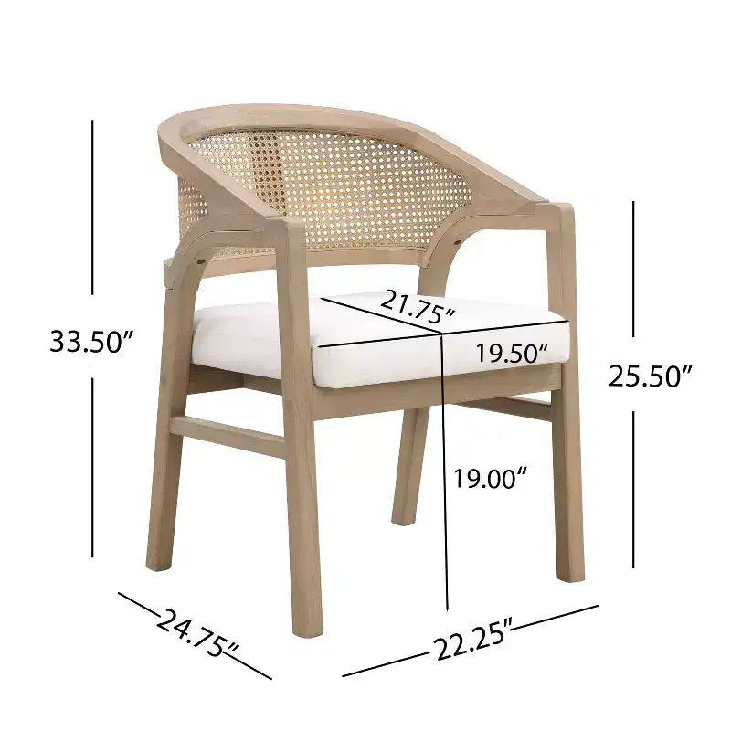 Christopher Knight Home Ilumia - Chaises de salle à manger capitonnées rustiques en rotin et bois d'hévéa, 7 pièces, avec table ovale à double piédestal