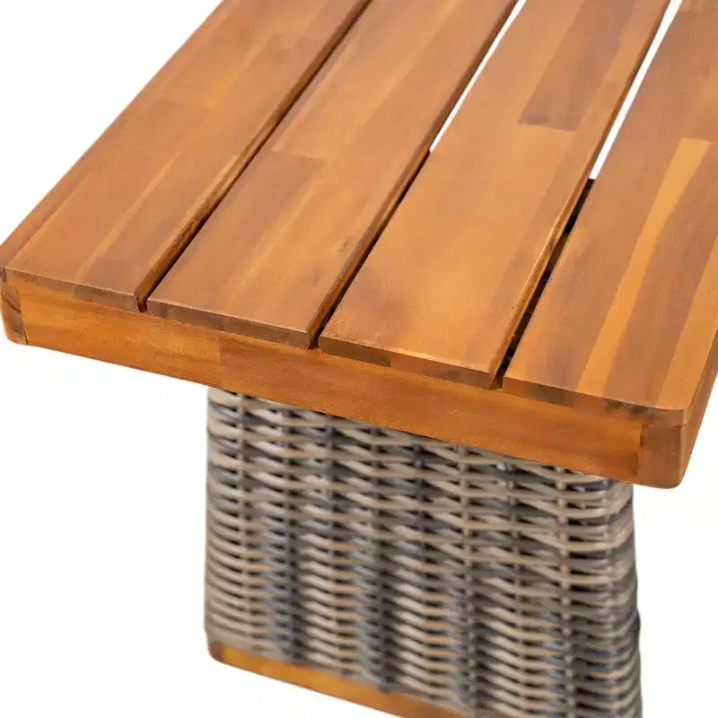 Christopher Knight Home Varesa Ensemble de salle à manger d'extérieur rustique 6 pièces en rotin et bois d'acacia avec coussins