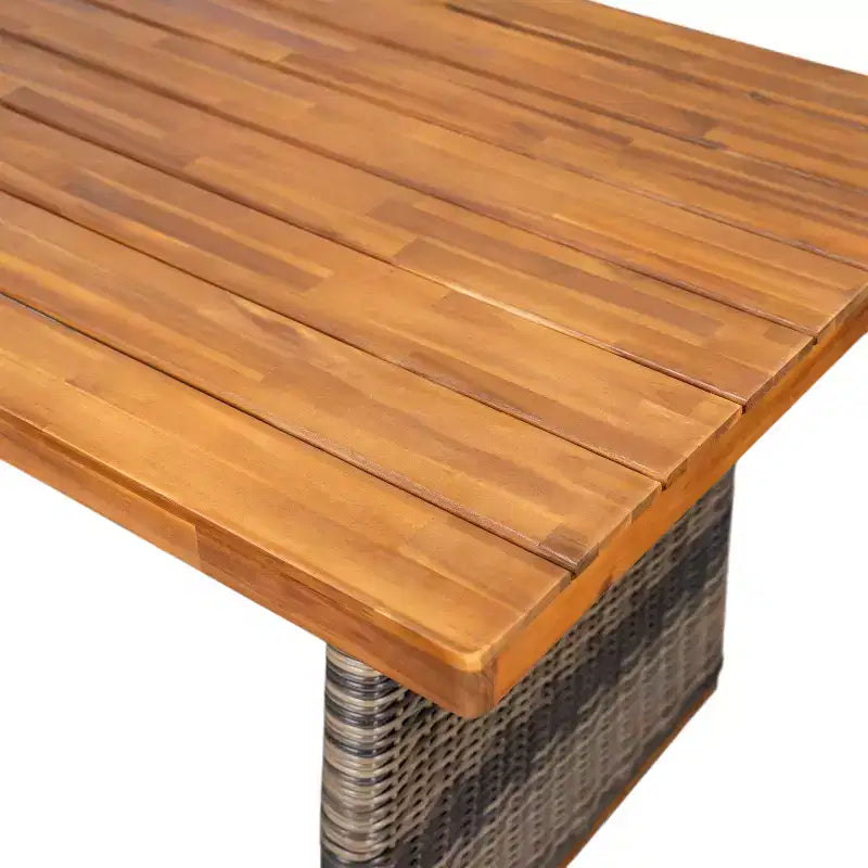 Christopher Knight Home Varesa Ensemble de salle à manger d'extérieur rustique 6 pièces en rotin et bois d'acacia avec coussins