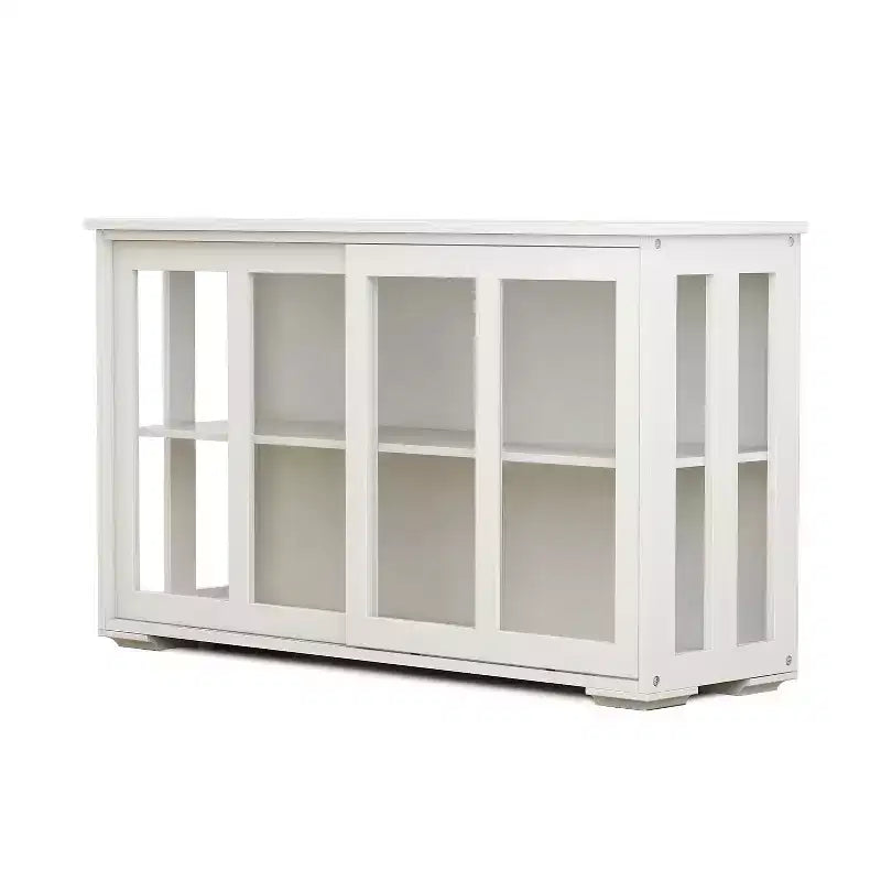 Buffet avec rangements, buffet de cuisine avec portes vitrées, meuble d'appoint pour bar à café pour salon ou salle à manger