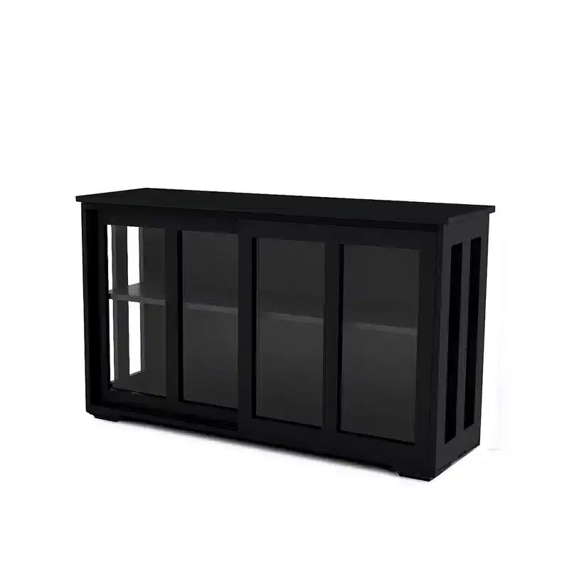 Buffet avec rangements, buffet de cuisine avec portes vitrées, meuble d'appoint pour bar à café pour salon ou salle à manger