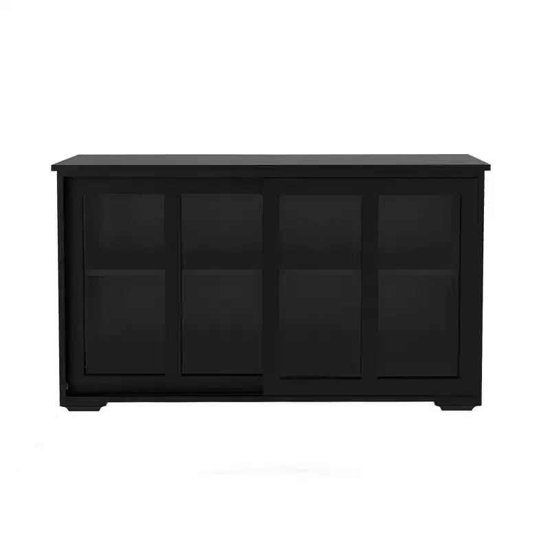 Buffet avec rangements, buffet de cuisine avec portes vitrées, meuble d'appoint pour bar à café pour salon ou salle à manger