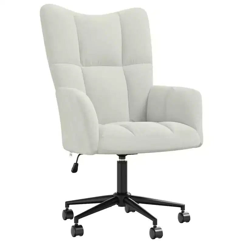 Fauteuil relaxant Velours gris clair (100 % polyester), Pieds en acier