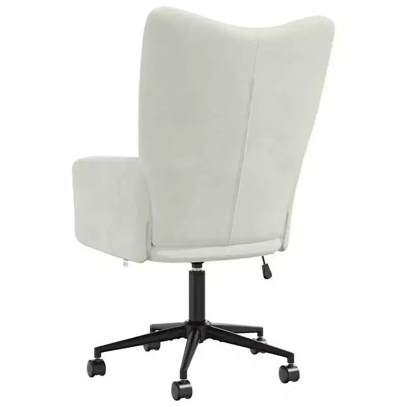 Fauteuil relaxant Velours gris clair (100 % polyester), Pieds en acier