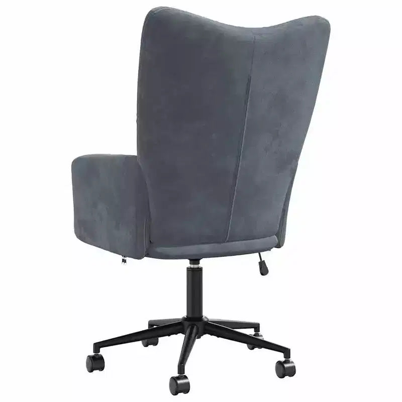 Fauteuil relaxant Velours gris clair (100 % polyester), Pieds en acier