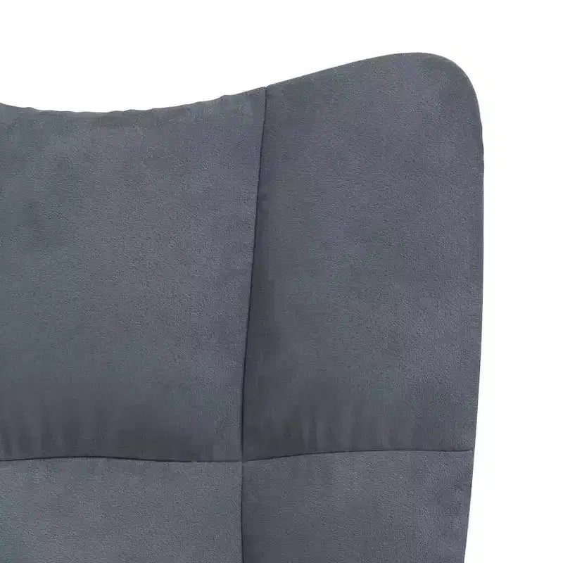 Fauteuil relaxant Velours gris clair (100 % polyester), Pieds en acier