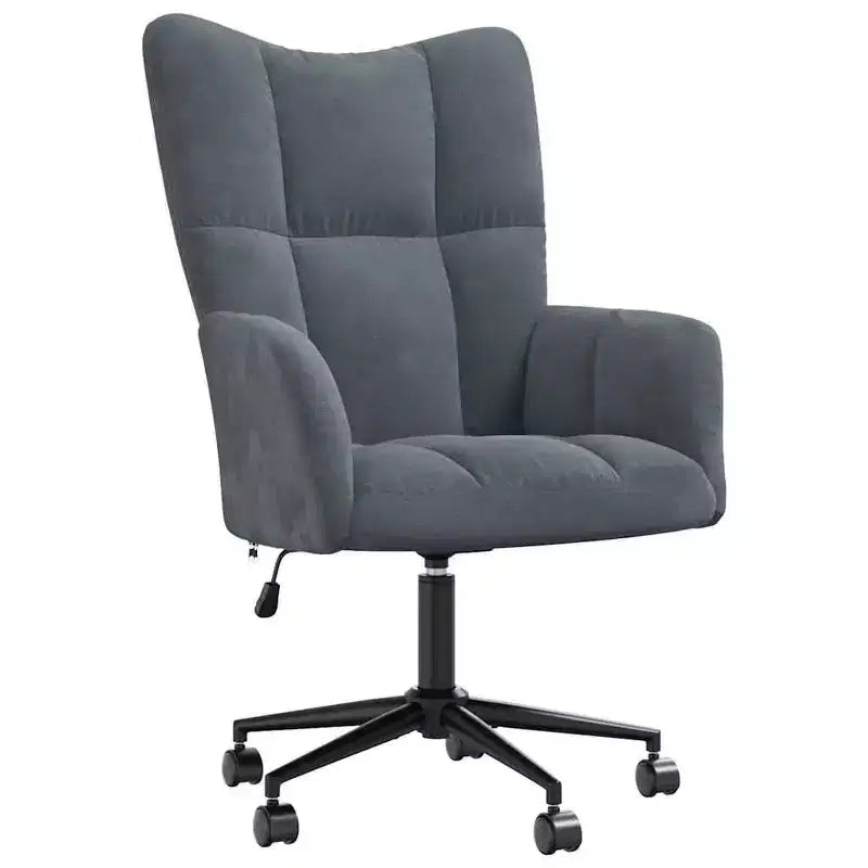 Fauteuil relaxant Velours gris clair (100 % polyester), Pieds en acier