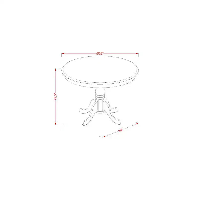 Ensemble de salle à manger HomeStock Belmont - Table et 2 chaises, Cappuccino