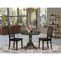 HomeStock Belmont Kitchen Table Set - Table And 2 Dining Chairs, Cappuccino
