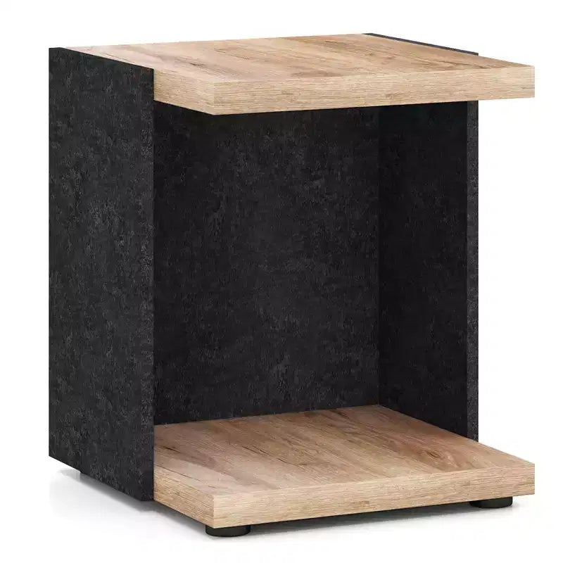 2-Tier Sofa Side Table set of 1/2 with Open Storage Shelf Compact Nightstand for Living Room
