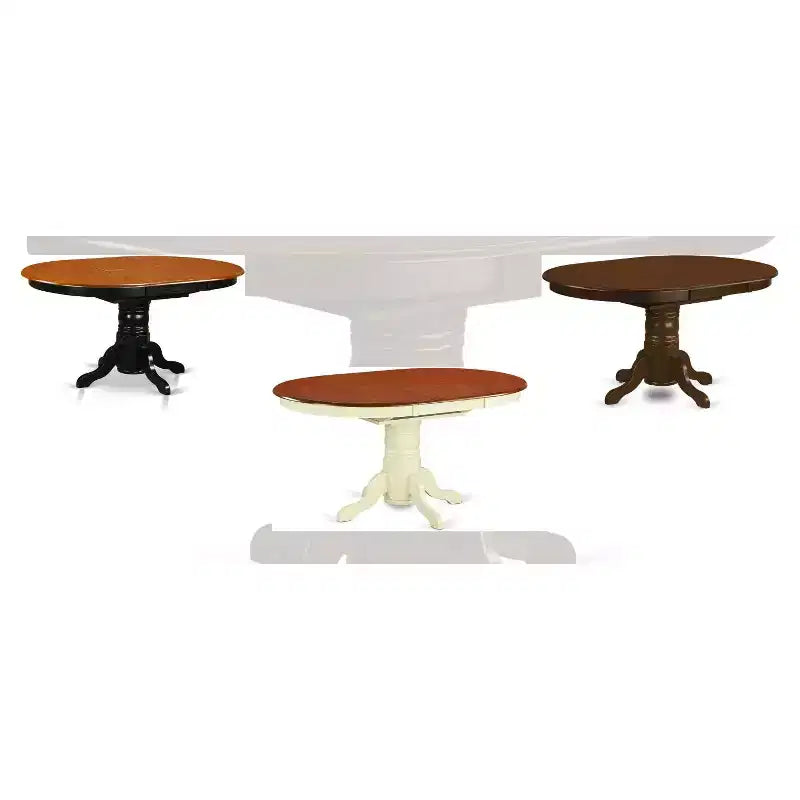 Single Pedestal Oval Dining Table 42x60 with 18 Butterfly Leaf