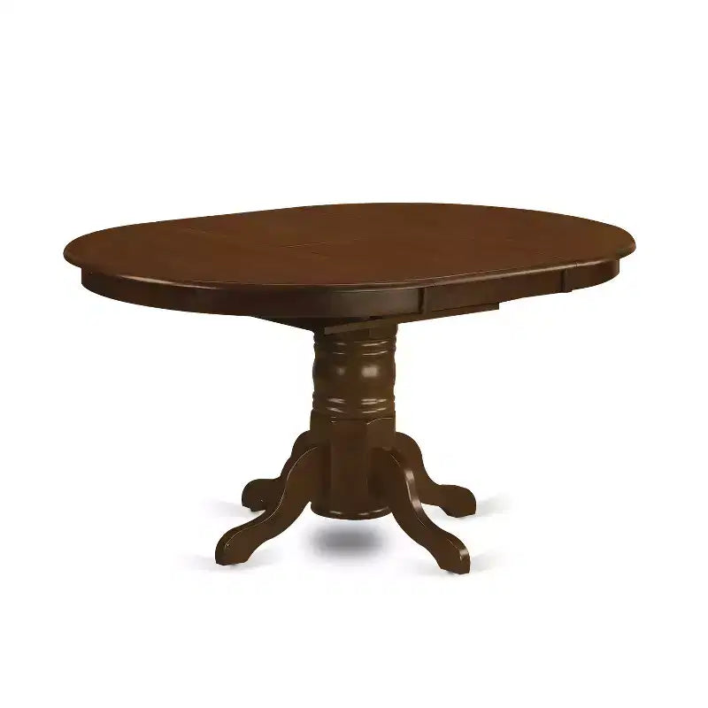 Table de salle à manger ovale à pied central 42x60 avec allonge papillon de 18
