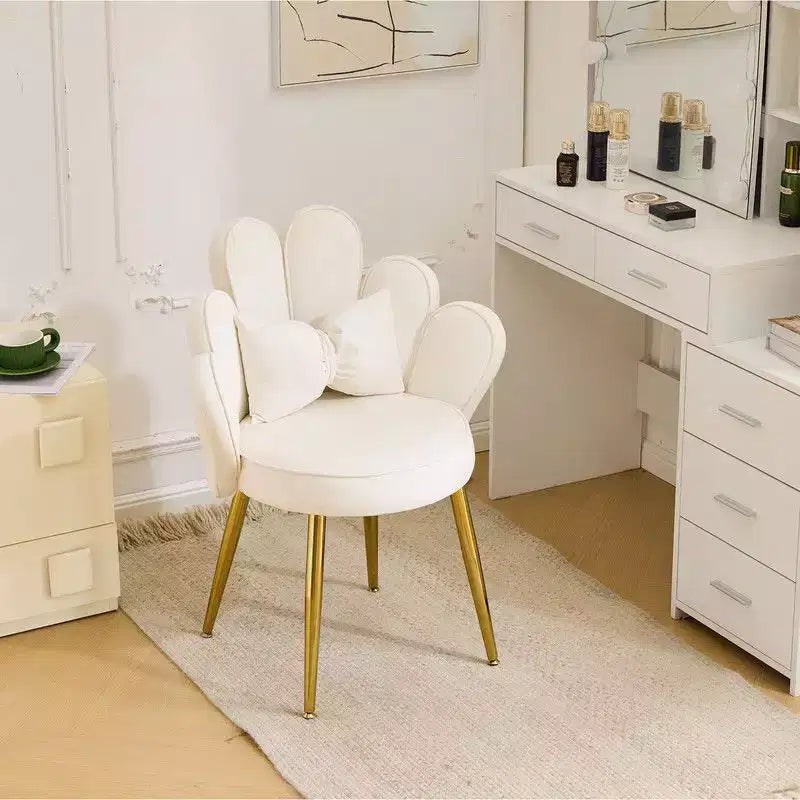 Fauteuil d'appoint en velours avec oreillers