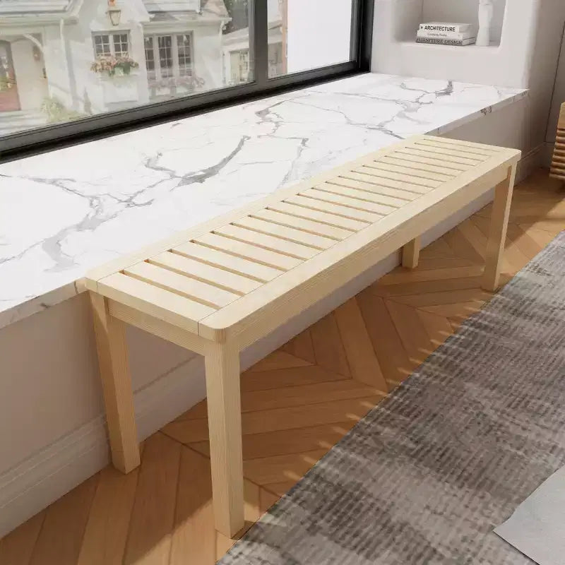 EHMKNP 52 Solid Wood Shoe Bench for Entryway, Bedroom, or Hallway C Modern Design Storage Bench for Foyer, Closet, Front Door, Living Room
