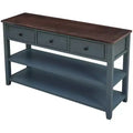 Bellemave Bellemave Retro Design Console Table with Two Open Shelves, Pine Solid Wood Frame and Legs for Living Room(Navy)