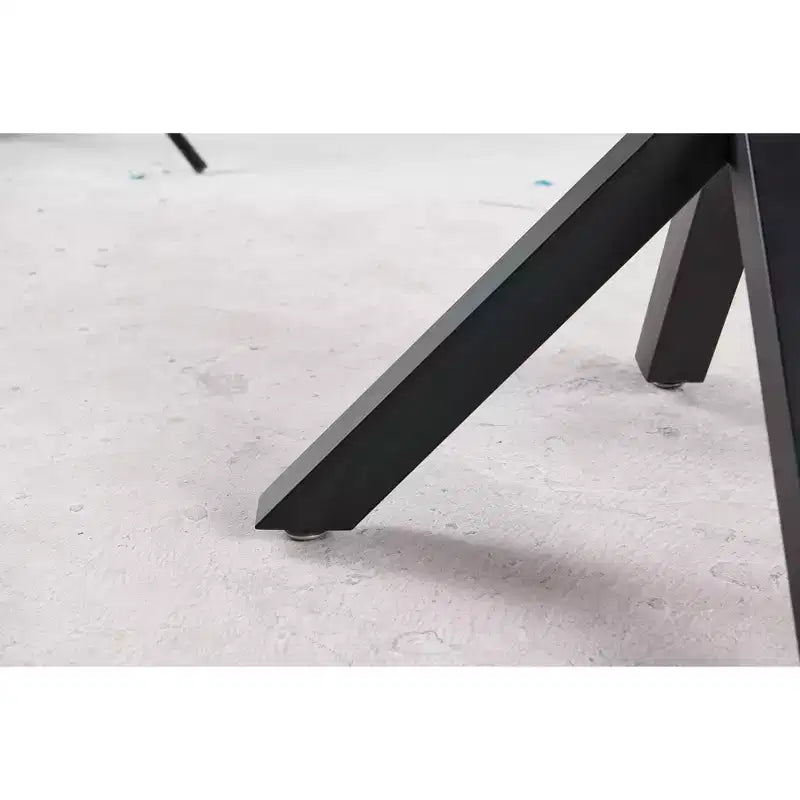 Table à manger rétro de 107 cm pour 4 à 6 personnes, table de cuisine avec plateau rond et pieds croisés, table ronde pour salon, salle à manger