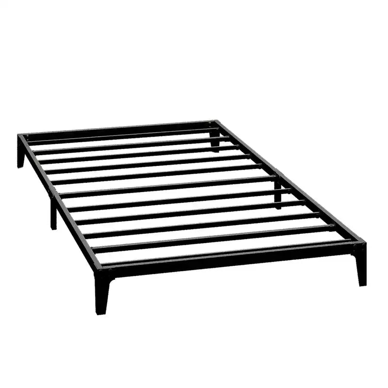 Low Bed Frame, Metal Platform Bed Frame, Heavy Duty Noise Free Bed Frame with Metal Slat Support and Strong Bearing Capacity, No Box Spring Needed