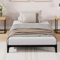 Low Bed Frame, Metal Platform Bed Frame, Heavy Duty Noise Free Bed Frame with Metal Slat Support and Strong Bearing Capacity, No Box Spring Needed