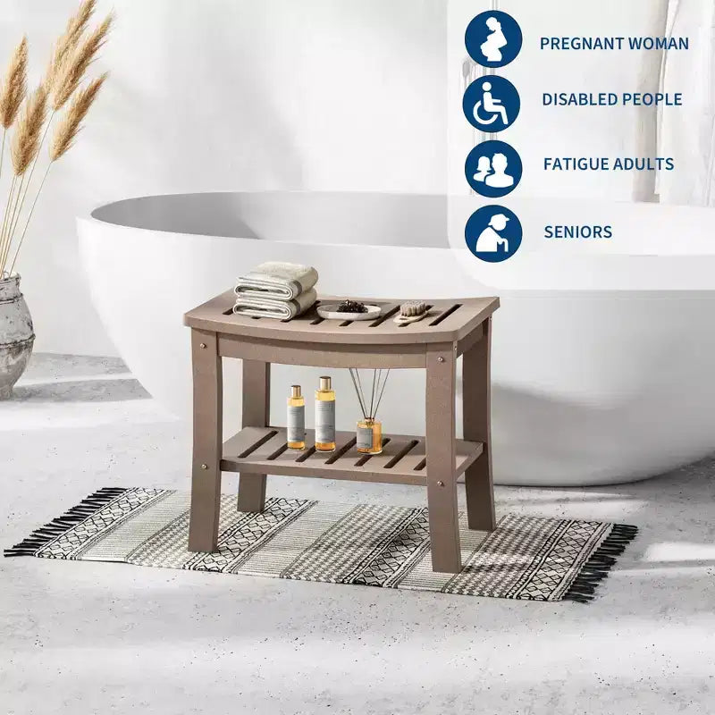 Banc de douche avec étagère de rangement pour l'intérieur de la douche, tabouret/chaise de douche imperméable pour salle de bain