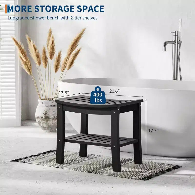 Showers Bench with Storage Shelf for Inside Shower, Waterproof Showers Stool/Chair for Bathroom