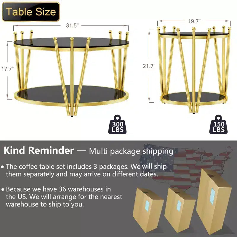 Table d'appoint moderne avec plateau en verre trempé, table de chevet avec pieds en acier inoxydable au design couronné, table de canapé pour salon
