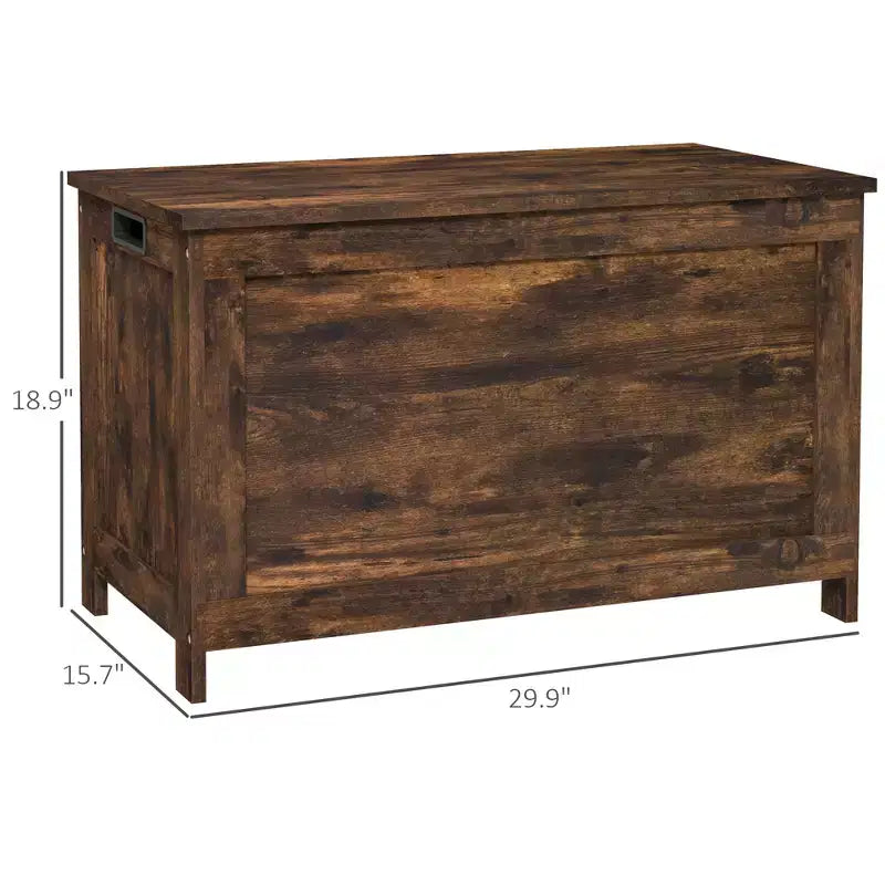 29.9 Storage Trunk w/ 2 Safety Hingesen Storage Bench w/ Side Handles, Storage Chest for Playroom
