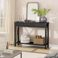 Console Table with 2 Drawers, Wood Entryway Table with Storage Shelf, Sofa Tables Narrow Long for Living Room, Entryway, Hallway, Foyer