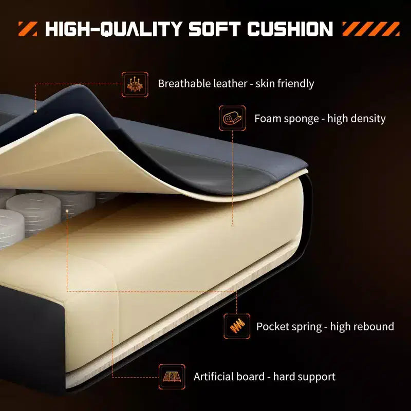 Chaise de Gaming Ergonomique avec Repose-Pieds et Soutien Lombaire, Chaise d'Ordinateur avec Appui-Tête et Accoudoirs, Chaise à Roulettes pour l'Étude, le Bureau