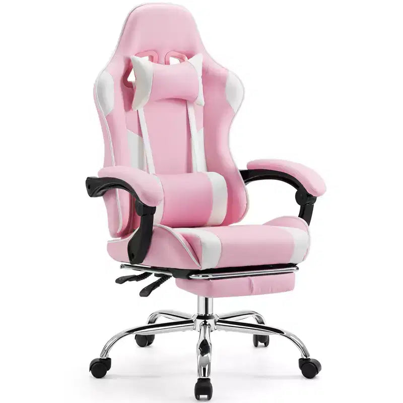 Ergonomic Gaming Chair with Footrest and Lumbar Support, Computer Chair with Headrest and Armrest, Rolling Chair for Study, Office