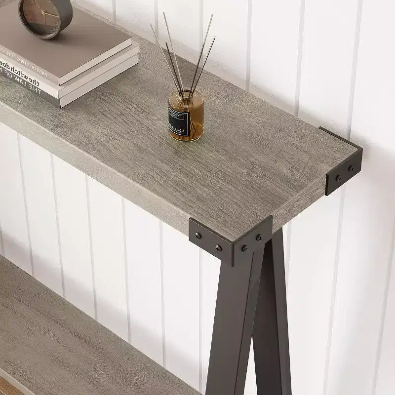 Console étroite en bois de 43,3 pouces, table de canapé, table d'entrée étroite pour couloir, derrière le canapé, salon, foyer, assemblage facile
