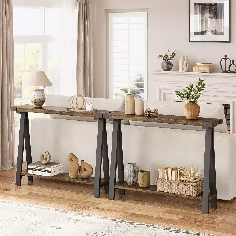 43.3 Inch Wood Console Table,, Sofa Table, Narrow Entryway Table for Hallway, Behind The Couch, Living Room, Foyer, Easy Assembly