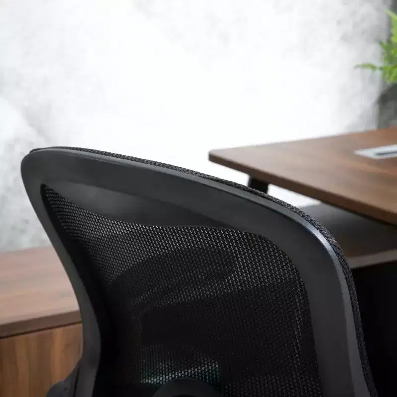 Chaise de bureau Vinsetto en maille filet, chaise haute avec support lombaire, accoudoirs relevables, repose-pieds circulaire et hauteur d'assise réglable, noir